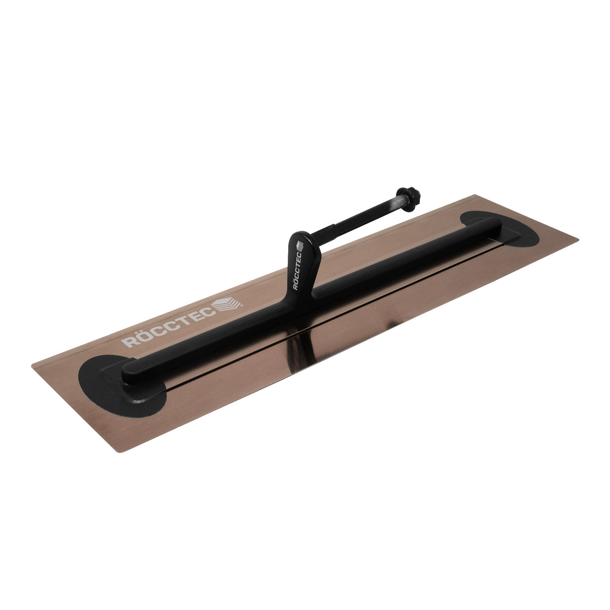 RoccTec Medium Flex Premium Gold Stainless Steel Trowel - 120mm Wide - Choose Your Handle