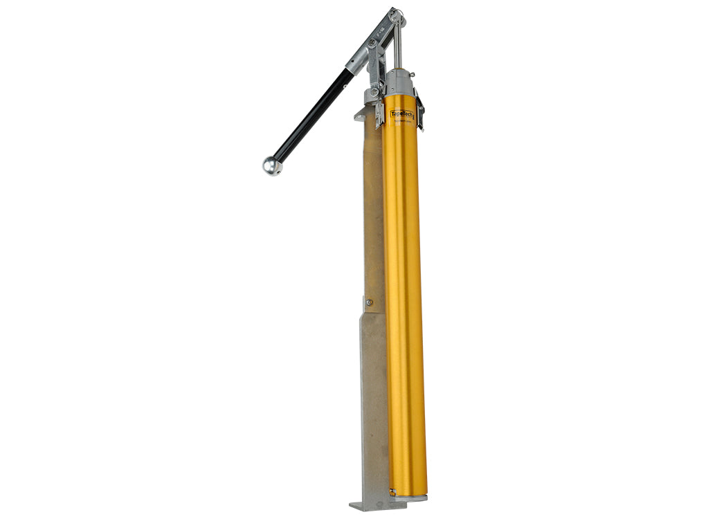 TapeTech 76XLTT Extra Long EasyClean Loading Pump inside a tall blue barrel