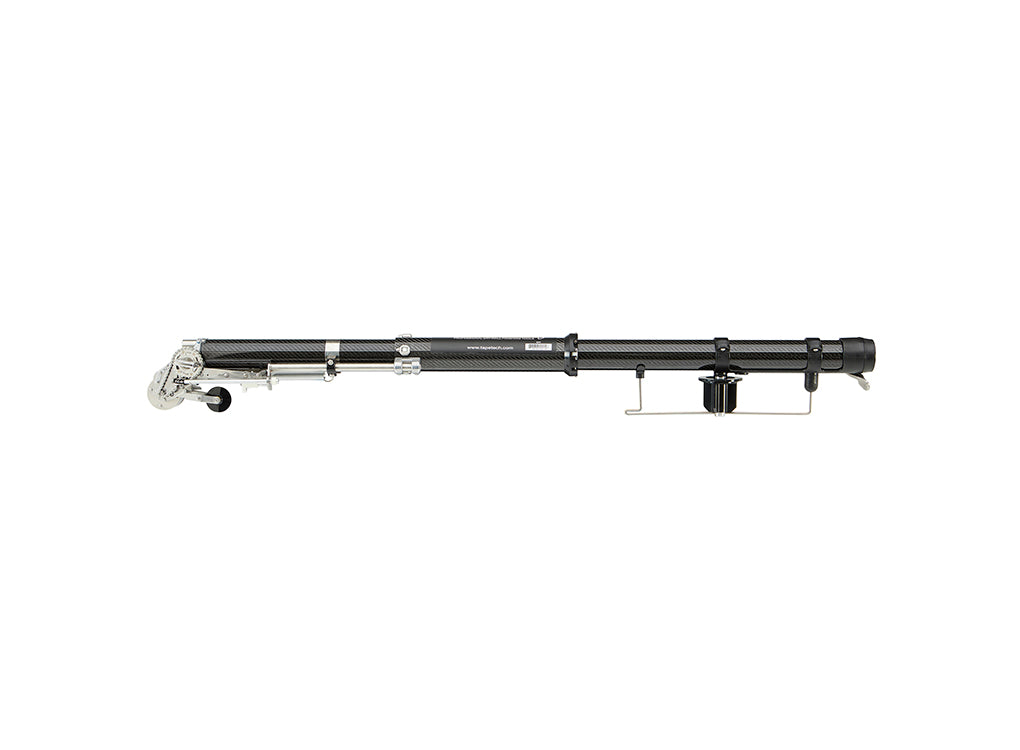 TapeTech 07TT-C EasyClean Carbon Fiber Automatic Taper with carbon fiber body, stainless steel components, and black creaser wheel, right side