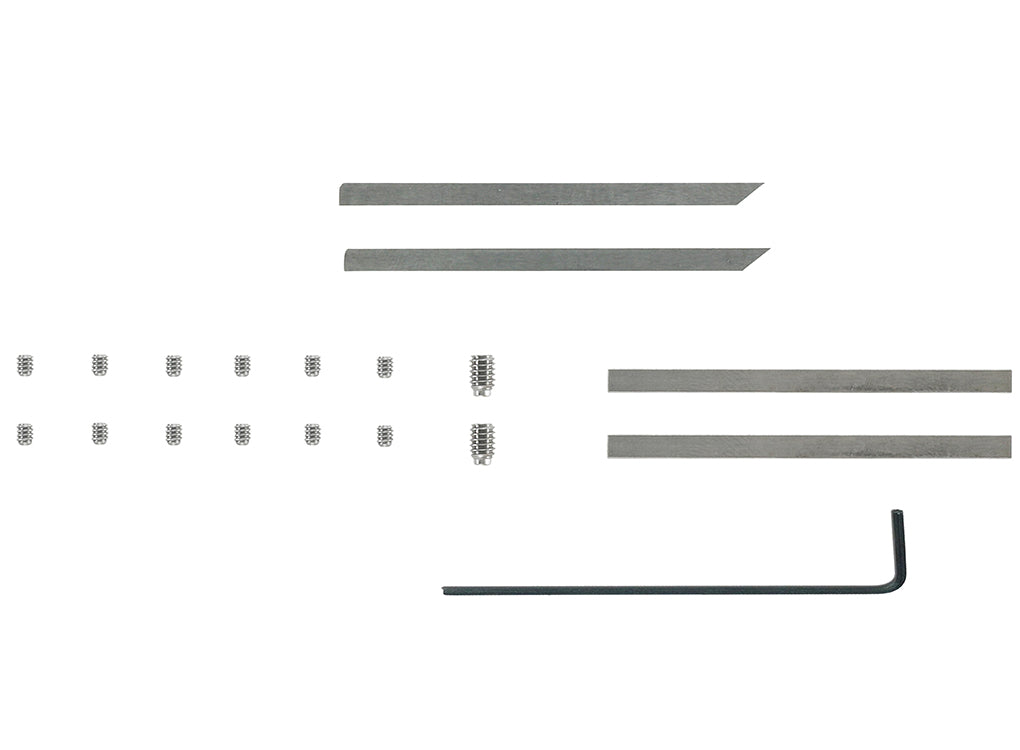 TapeTech Corner Finisher Blade Kit including blades, allen key, and set screws