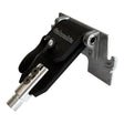 Close-up of the Columbia Tomalock Adaptor made from billet aluminum with a black finish, compatible with smoothing blades