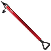 42-inch Level 5 Compound Tube with ball nozzle attachment, black composite D-handle grip, red aluminum body, and outside corrner applicator on the side