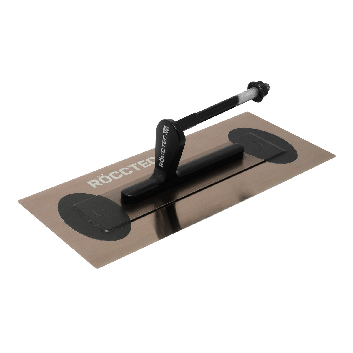 RoccTec Medium Flex Premium Gold Stainless Steel Trowel - 120mm Wide - Choose Your Handle