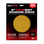Disques de ponçage pour cloisons sèches RoccTec 9" ronds de qualité supérieure Gold Prosand (paquet de 5)