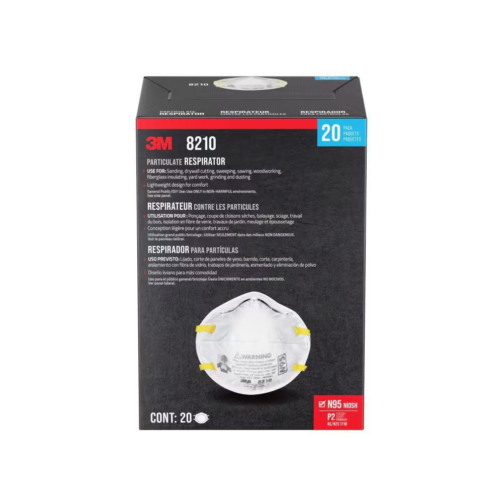 3M™ 8210H20-DC Particulate Respirator Dust Masks N95