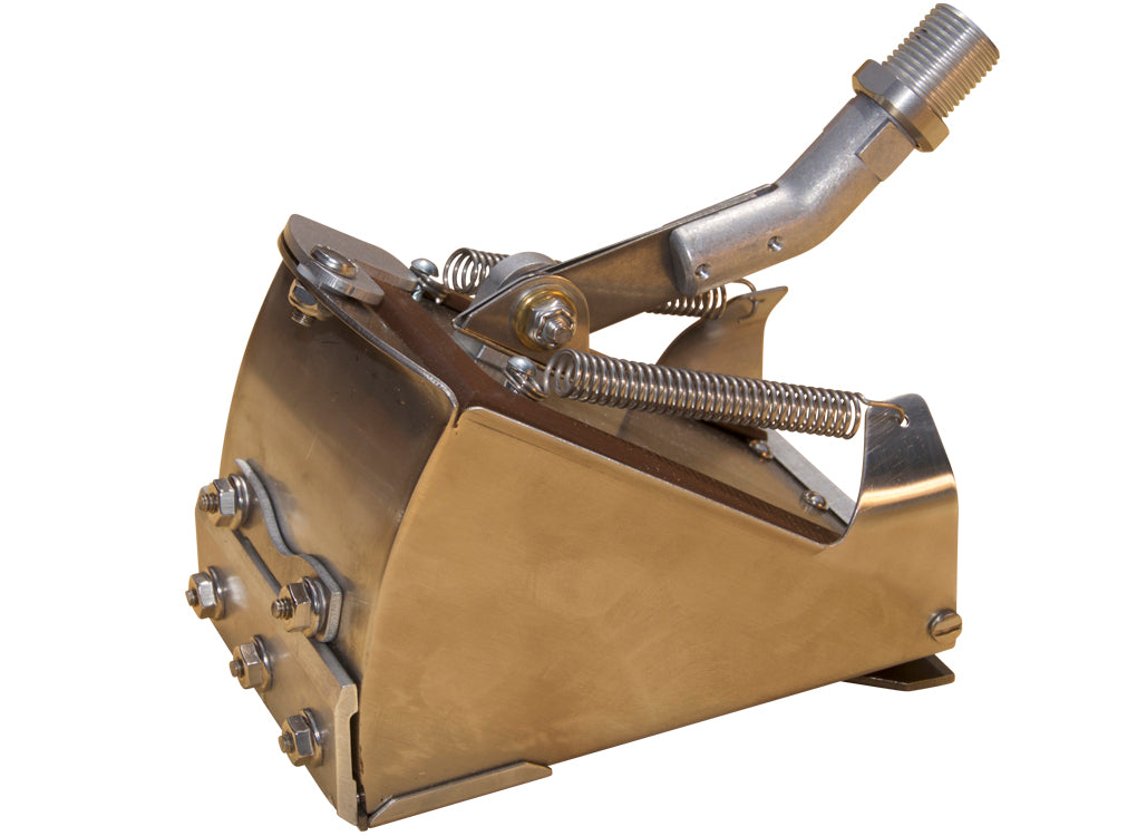 3-inch TapeTech EasyClean Nail Spotter with stainless steel body and skid plate, top view right side