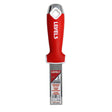 1-inch Level 5 Stainless Steel Joint Knife with steel blade, red soft-grip handle, metal hammer end, and hang hole