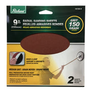 Richard 9" Hook & Look Radial Sanding Sheets (2 Pack)