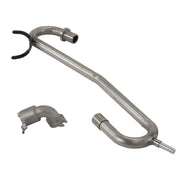 Steel Columbia Gooseneck adaptor with black rubber sleeves on automatic taper holder and separate PowerFill attachment