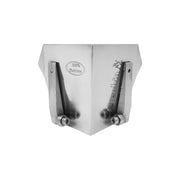 2.5-inch Columbia Standard Flusher made from aluminum with steel components and wheels, front view
