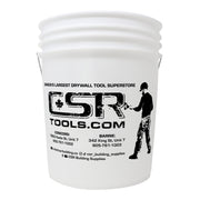 White 5-gallon CSR anniversary bucket with steel wire handle and plastic grip