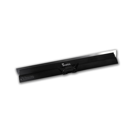40-inch Columbia Tomahawk Smoothing Blade with a stainless steel blade featuring rounded edges and a black plastic body