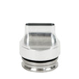 Gunmetal grey Columbia Cam Lock Tube Box Filler made of aluminum and steel, standing upright